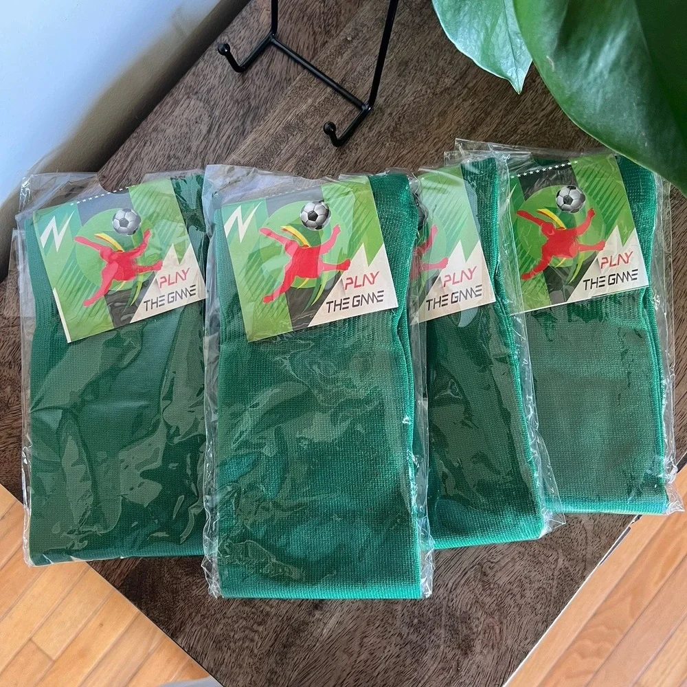 PLAY THE GAME 1 Pair‎ GREEN Football/Soccer Socks Men Women US 7-13